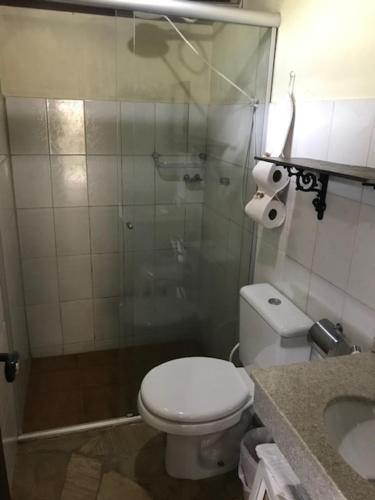 Bathroom sa Chalés de Minas Hotel Fazenda