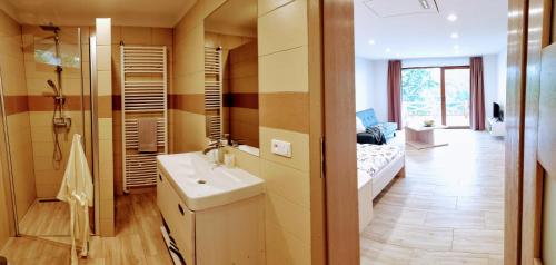 A bathroom at Dva Duby