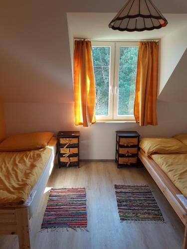Posteľ alebo postele v izbe v ubytovaní PYZÓWKA