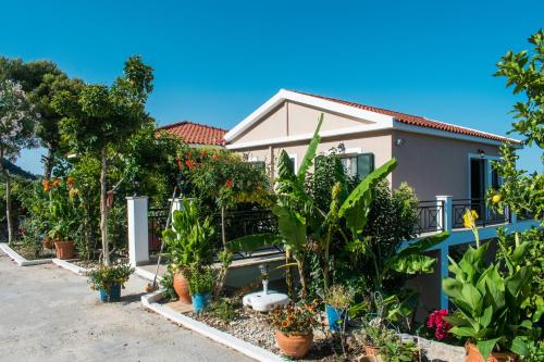 a house with plants in front of it at Seapine Studios in Lassi