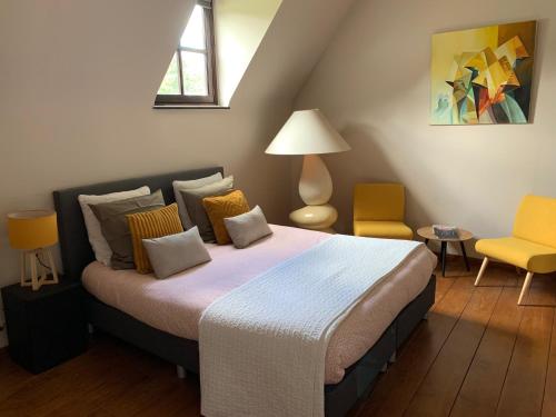 Postel nebo postele na pokoji v ubytování CHAPEAUVEAU Gîte - b&b - Events