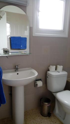 Ένα μπάνιο στο Flokkas Hotel Apartments