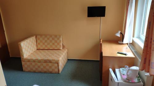 TV a/nebo společenská místnost v ubytování Pension & restaurant Silma with wellness