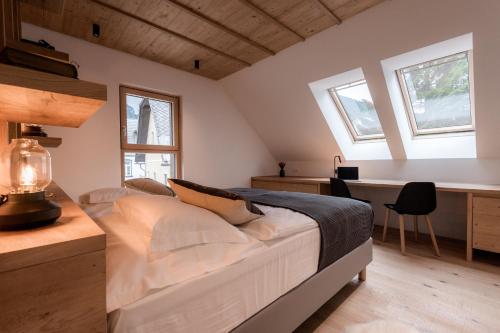 Postel nebo postele na pokoji v ubytování Apartmaji štAla
