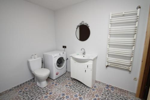 Bathroom sa Lakefront house in Senoji Varėna