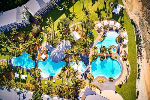 an overhead view of a pool at a resort at Daydream Island Resort in Daydream Island