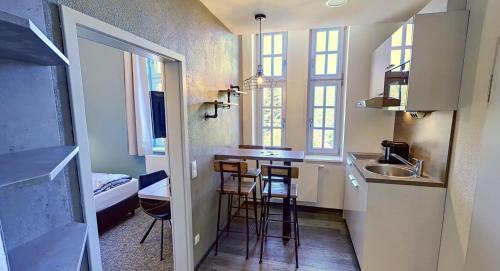 Kuchyň nebo kuchyňský kout v ubytování Boardinghouse Emden