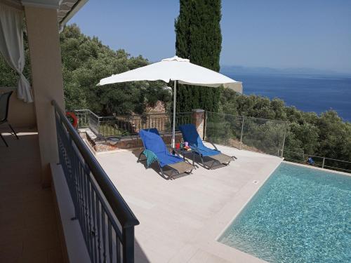 Vista de la piscina de Villa Alonaki o alrededores