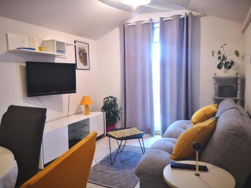 TV a/nebo společenská místnost v ubytování Apartments Suri
