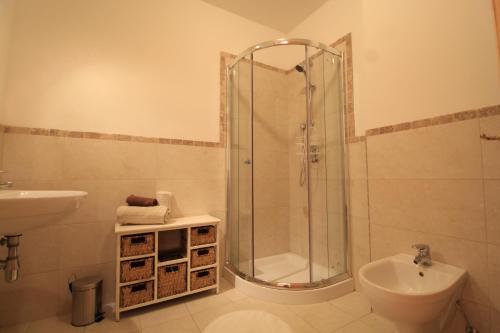 Koupelna v ubytování Family Apartment HIRSCH