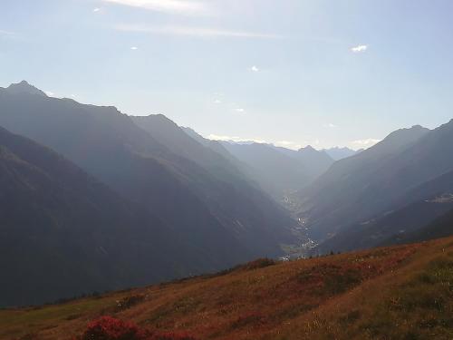 a view of a valley in the mountains at Ferienwohnung Petter in See