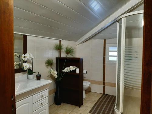 Ванна кімната в Chambres d'hôtes DORIS