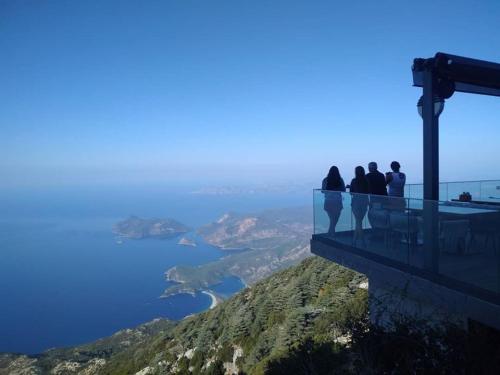 a view from the top of a mountain at CC's Butik Hotel in Oludeniz