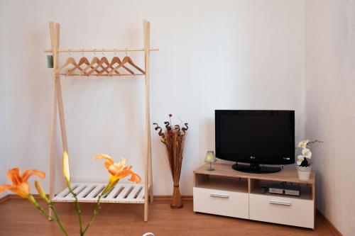 Televízia a/alebo spoločenská miestnosť v ubytovaní Apartment Samanta
