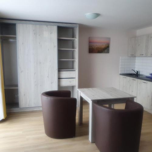 Η κουζίνα ή μικρή κουζίνα στο Apartments Oberschlesien