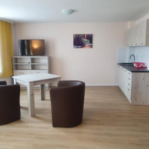Η κουζίνα ή μικρή κουζίνα στο Apartments Oberschlesien