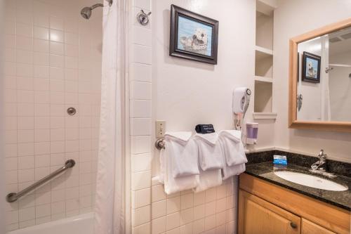 A bathroom at Andril Fireplace Cottages