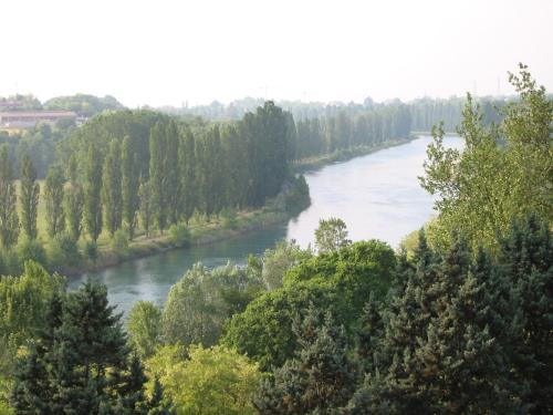 a river with trees on the side of it at Corte Attilea in Valeggio sul Mincio