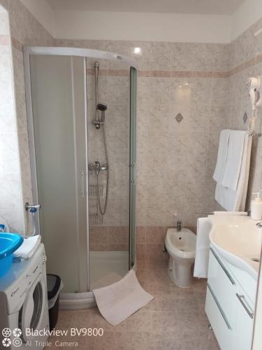 Ένα μπάνιο στο Apartments Vodarić Loznati