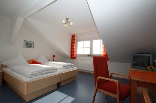 Llit o llits en una habitació de Ferienhof Rieger