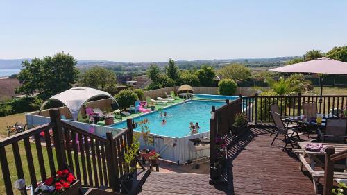 A view of the pool at Sandown Manor or nearby 