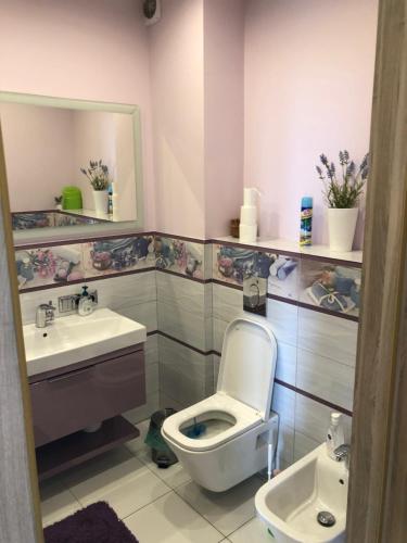 Koupelna v ubytování APARTAMENT DRUGIE PIĘTRO