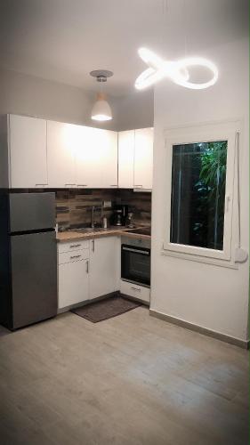 Η κουζίνα ή μικρή κουζίνα στο The green apartment