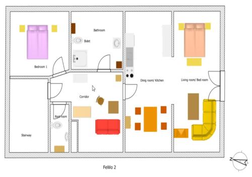a floor plan of a house at Landhaus-Stockinger in Büchlberg
