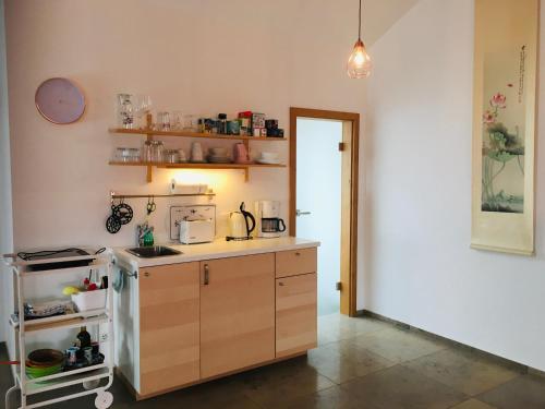 
Küche/Küchenzeile in der Unterkunft Ferienwohnung Bergblick
