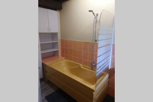 a bathroom with a tub and a shower at Le moulin de chante oiseau in Borne