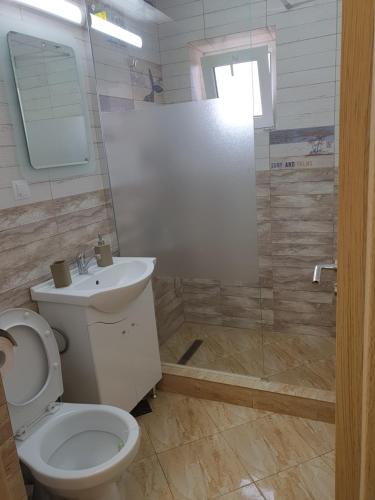 Vonios kambarys apgyvendinimo įstaigoje Apartament Diana