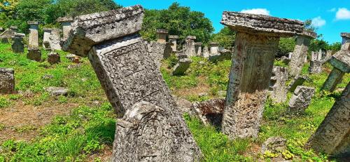 a group of crosses in a cemetery at Vila Milenovic Rajacke Pivnice in Rajac
