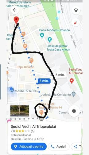 a screenshot of a google map with a marker at ZIG ZAG apartment 4- Old Town in Constanţa
