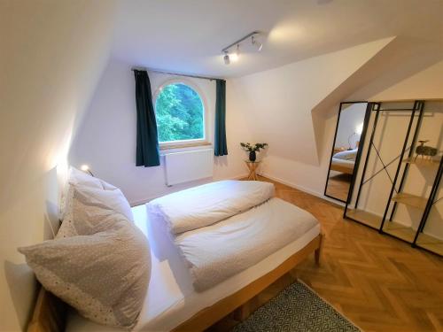 Katil atau katil-katil dalam bilik di FeWo Forstvilla Beuron