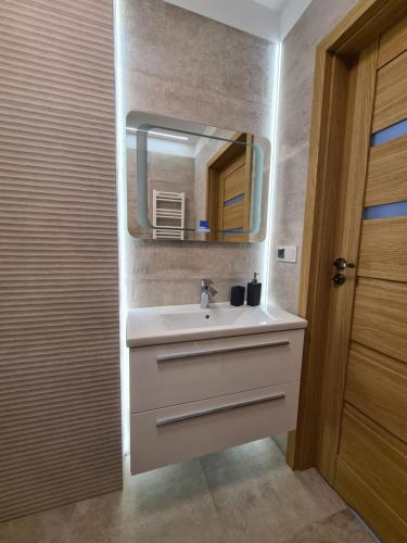Koupelna v ubytování Apartament Blue Bay Jantar