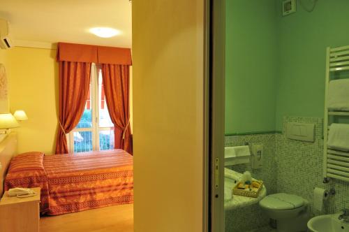Koupelna v ubytování Hotel Alsazia