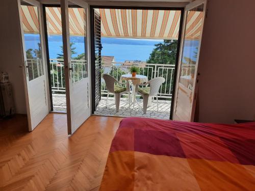 Ένα ή περισσότερα κρεβάτια σε δωμάτιο στο Sea view Nona Apartment