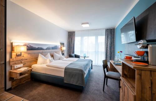Katil atau katil-katil dalam bilik di AVALON Hotel Bad Reichenhall