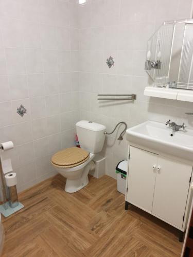 Koupelna v ubytování Penzion Cizku u Trebone