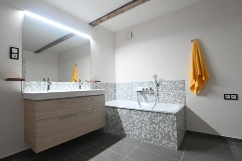 Koupelna v ubytování Apartmány Spessart