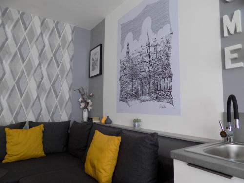 Posezení v ubytování Fészek Apartman Sopron