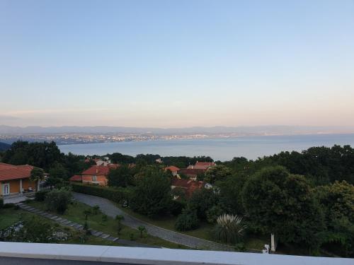 a view of the lake from a house at Villa Zita Lovran in Opric