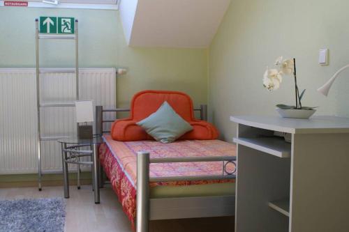 Katil atau katil-katil dalam bilik di Freundlich helles Appartment
