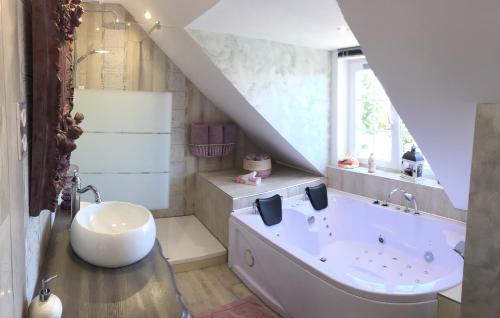Ванна кімната в Chambres d'hôtes Nuits Campagnardes