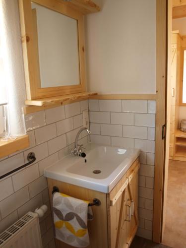 Koupelna v ubytování Apartment Schritte