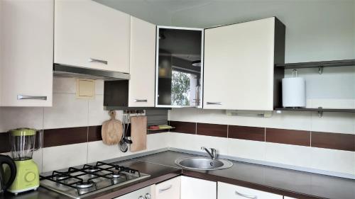 Een keuken of kitchenette bij Green View Apartment