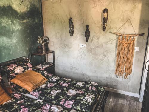Postel nebo postele na pokoji v ubytování pod mazurskim niebem loft