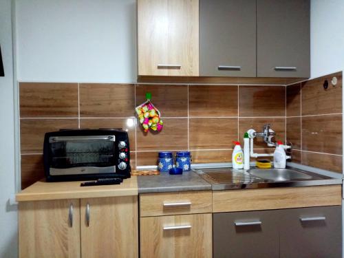 Kuchyň nebo kuchyňský kout v ubytování Apartmani Ćosić