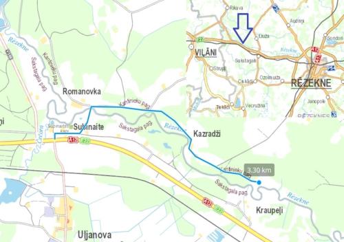 a map of the roads and highways in ontario at Atpūtas parks Priežvanagi in Livža