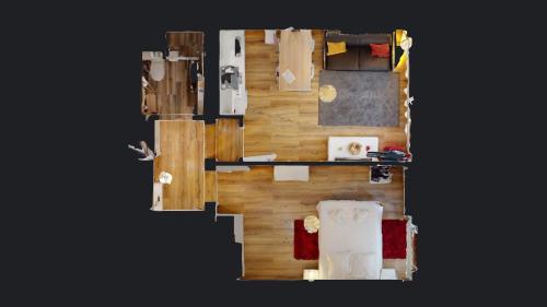 a floor plan of a hotel room at Aux bons amis - Parlement/Orangerie in Strasbourg